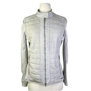 Calvin Klein grey puffer Moto jacket